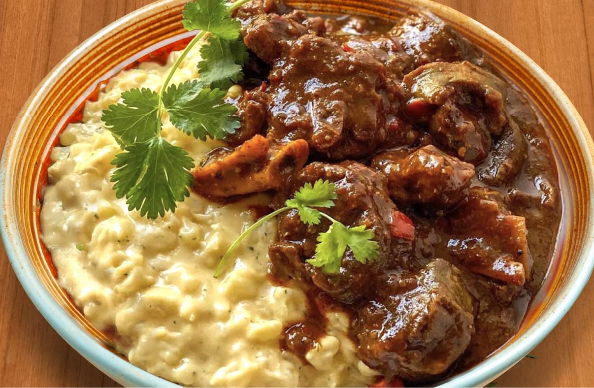  Creamy Samp & Mutton Curry (with Nyala)